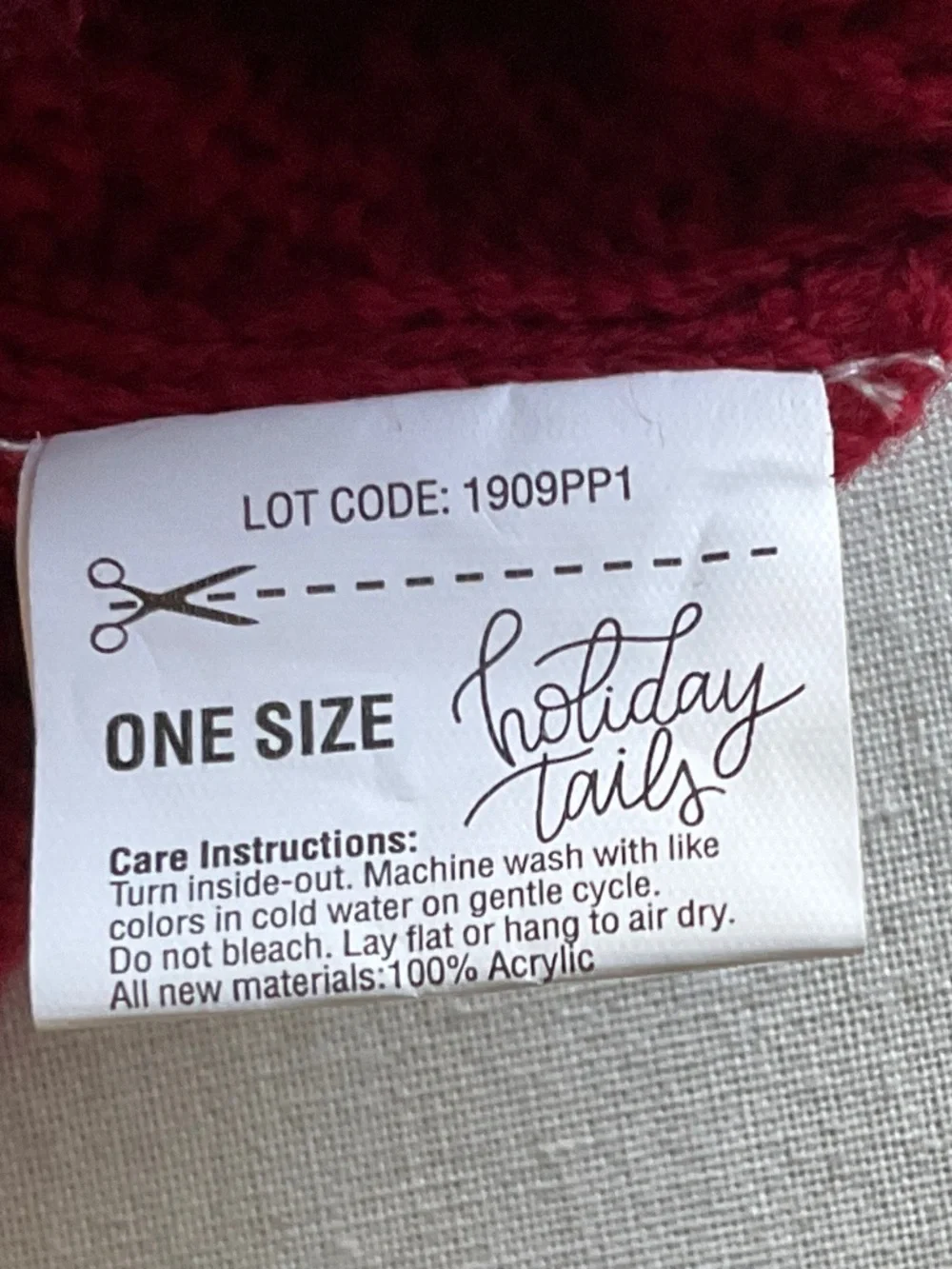 Holiday Tails Red Matching Knit Hats—Adult (OS) and Dog (L/XL)!